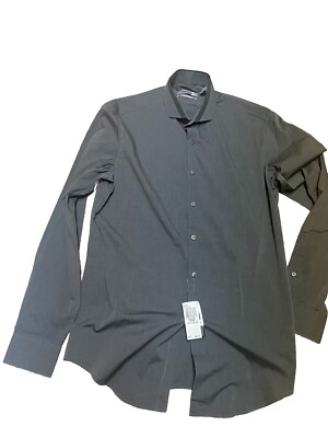 slim fit grey dress shirt Gray Twill Dress Shirt – Anto