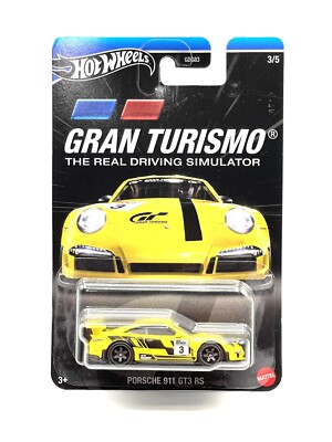 Hot Wheels Gran Turismo Porsche 911 GT3 RS yellow SUPER