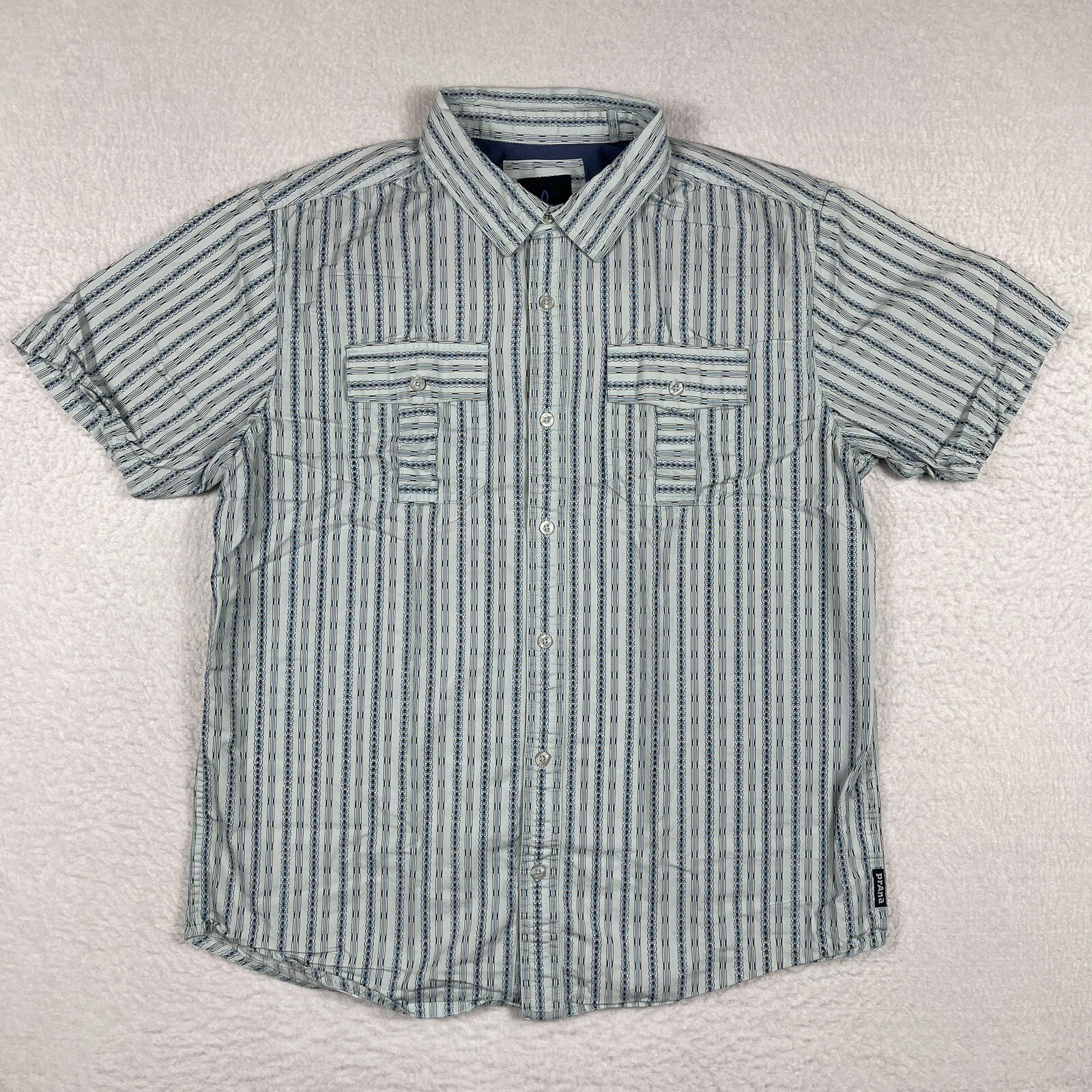 prana short sleeve organic casual outdoors pockets hiking shirt