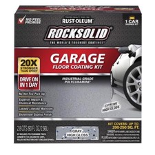 Rust-Oleum RockSolid Gray High Gloss Garage Floor Coating Kit Polycuramine 76oz