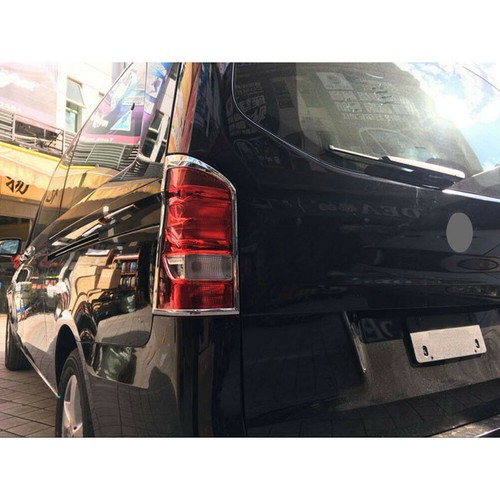 Fits Mercedes-Benz Metris Vito 14-23 Chrome Taillamp Cover Rear Light Trim Frame - Picture 9 of 9