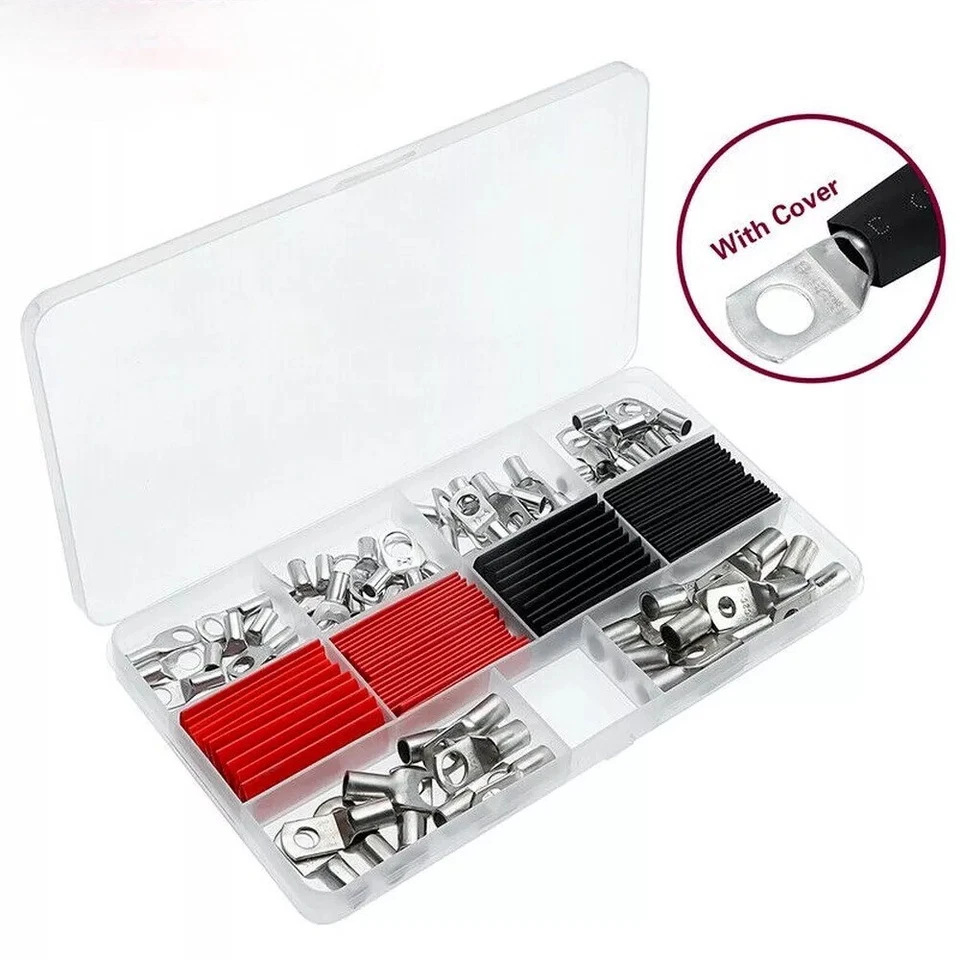 Wire Lug Crimper Heavy Duty Battery Cable Crimping Tool Terminal Copper Lugs Kit - Image 4 of 4