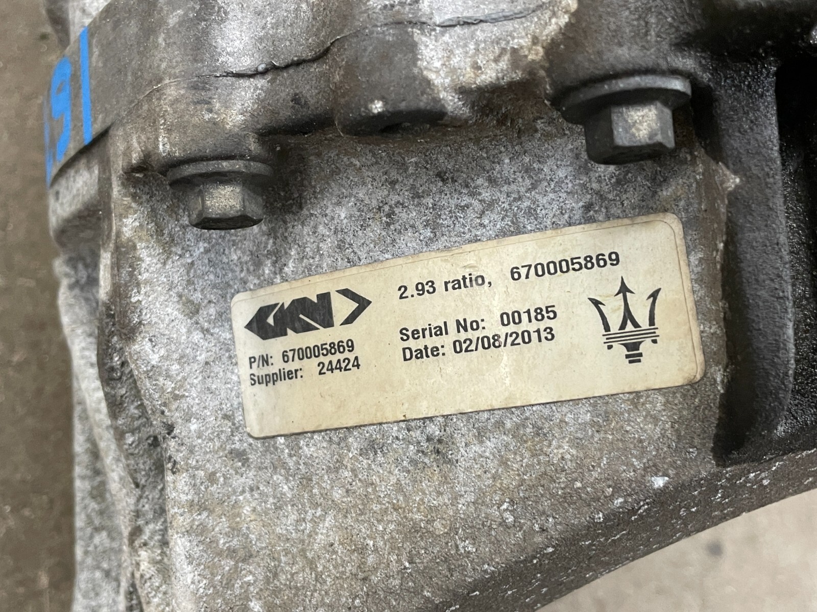 14-17 Maserati Quattroporte GTS Rear Diff Differential Axle Carrier RWD 1574 OEM