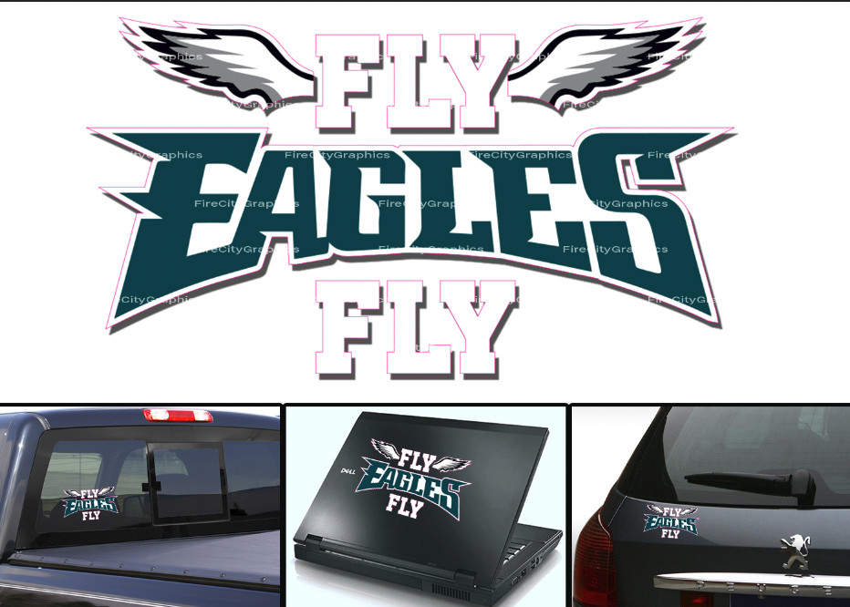 Fly Eagles Fly Car Truck Window Wall Laptop Bumper