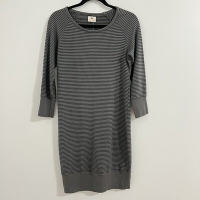 Sundry Sweater Dress Size 1 / Small Gray Striped Whimsy Jersey Streetwear  Casual | eBay