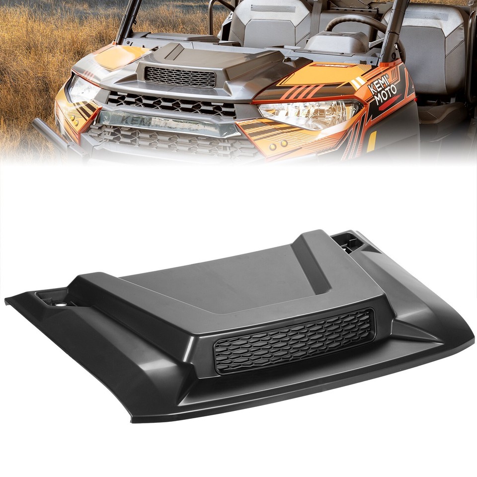 SAUTVS Carbon Fiber Hood Scoop For Polaris Ranger XP 1000 2018-2024 - Turbo Style Vent
