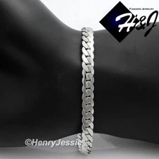 7"-11"MEN Stainless Steel 6mm Silver Miami Cuban Curb Link Chain Bracelet*N155