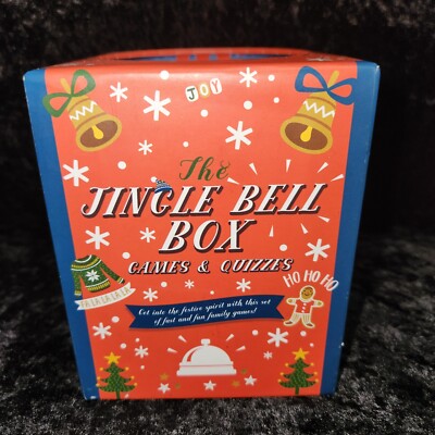 Fun Jingle Bell Box Games & Puzzles Lg Bell Christmas Holiday Set Compact Gift
