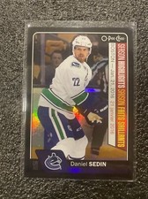 2016-17 OPC Hockey SSP Daniel Sedin Goal Record Parallel Black Rainbow /100