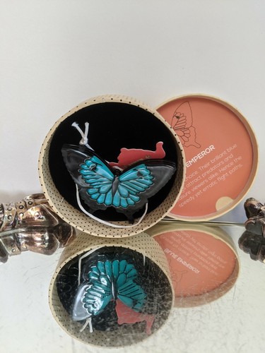 Erstwilder Blue Emperor Butterfly Resin Brooch, Pin-NWT - Picture 10 of 12