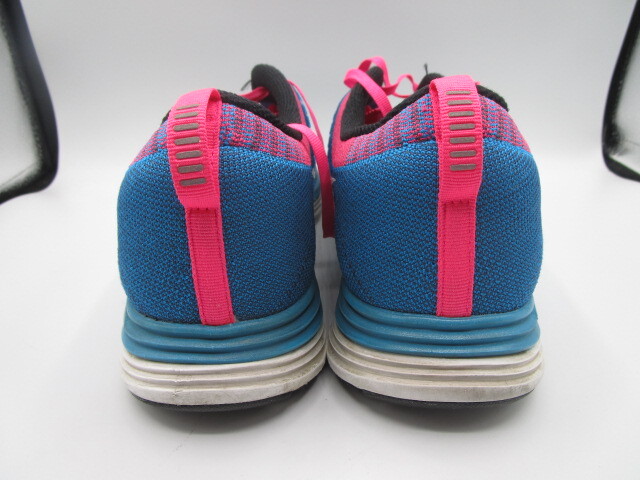 Nike 554887-414 Flyknit Lunar One+ Blue Pink White Mens 