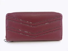 INC MARNEY Red DOUBLE ZIP AROUND Women's Clutch Wallet