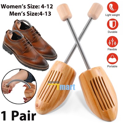 1 Pair Shoe Support Shapers Adjustable Wood Keepers Stretcher Tree Men Women NEW