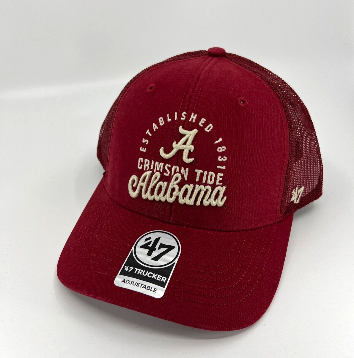 '47 Brand Crimson Tide Hat Mens Red Snapback Cap Mesh Back Trucker Alabama  New