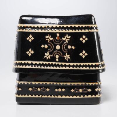 Bagan House Myanmar Burma Black White Lacquered Traditional 
