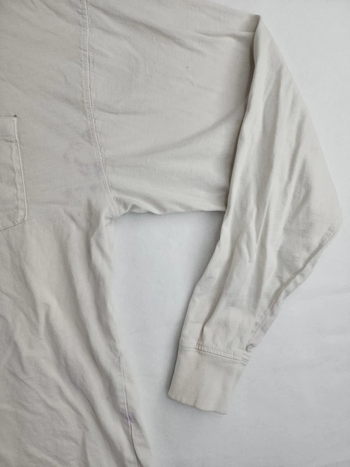 Camiseta Southern Proper House Rules Logo Blanca Manga Larga Para Hombre Grande Envejecida Foto 3 de 4