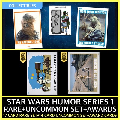 STAR WARS HUMOR-SERIES 1-RARE+UNC 31 CARD SET+AWARD-TOPPS STAR WARS CARD  TRADER | eBay