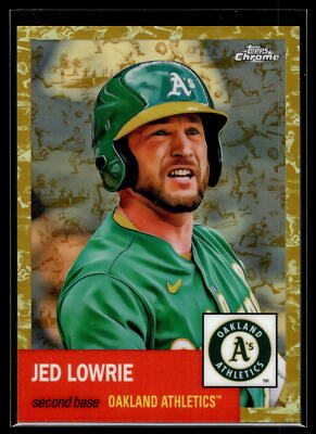 Jed Lowrie 2022 Topps Chrome Platinum Toile Gold Refractor Card /50 #316