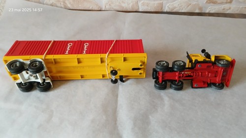 CORGI TOYS camion MACK + remorque container 1/50 TRUCK lkw no box dinky solido j - Foto 5 di 9