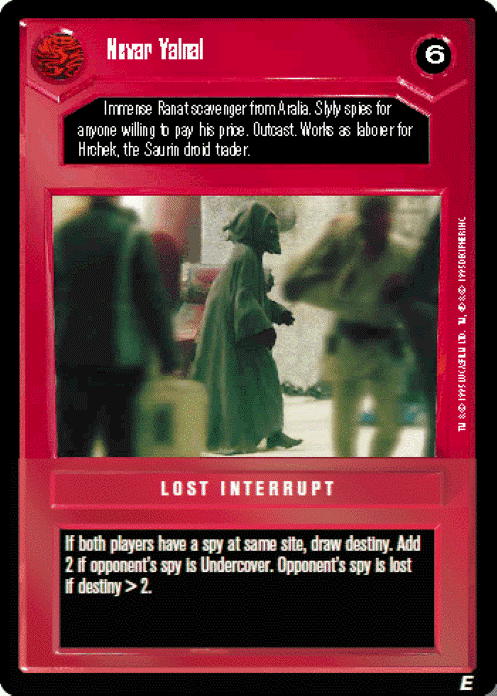 Star Wars CCG Limited Premiere BB M/NM Nevar Yalnal