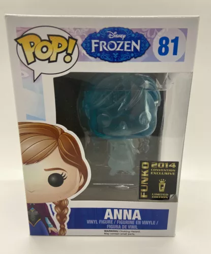 Funko Pop Frozen Anna Clear Blue Ice Figure Variant 81 Disney SDCC 2014