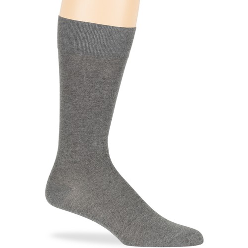 Paquete de 4 calcetines hipoalergénicos cómodos de vestir de bambú para hombre grandes 10-13 gris oscuro - Imagen 7 de 9