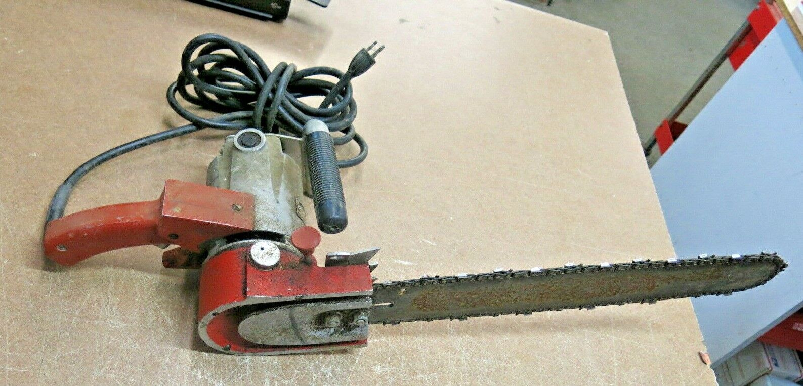 Vintage Milwaukee Model No. 6200 18'' Corded Electric Chainsaw Tested &  Working