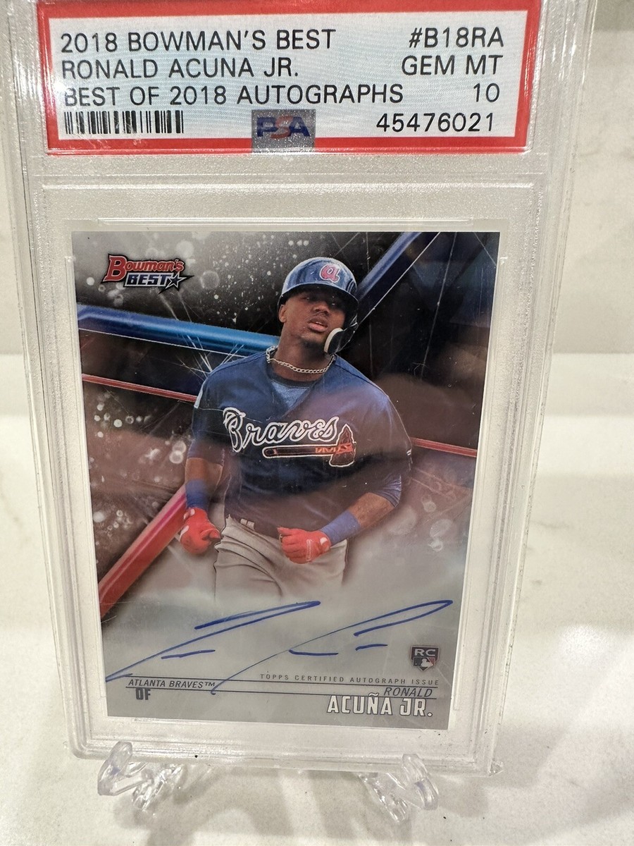 2018 Bowman&rsquo;s Best Ronald Acuna Jr. Rookie Auto Best Of 2018 PSA 