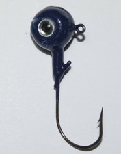 Aspirin Head Jigs, Painted, Black, Bronze or Gold Hook, (7) Sizes, (10) Per Pack