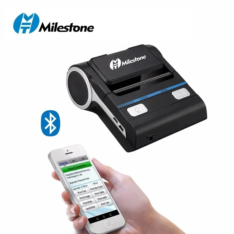 3 inch Thermal Printer Wireless Bluetooth Android iOS Mini Portable Receipt - Image 4 of 4