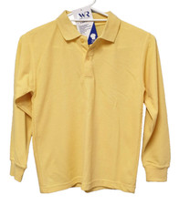 BNWT Boys or Girls Sz 16Y LW Reid LWR Lord Yellow Long Sleeve Uniform Polo Top
