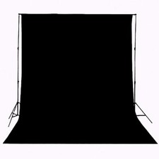6x9ft Solid Black Muslin Photo Backdrop Screen Studio Photography Background