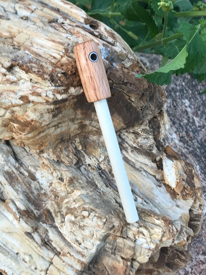 Afilador de campo de cerámica hecho a mano con mango de roble redondo de 3/8" Foto 3 de 3