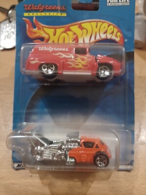 2000 Hot Wheels Walgreens Exclusive 2 Car Pack Whatta Drag Ford 56 Ford Panel