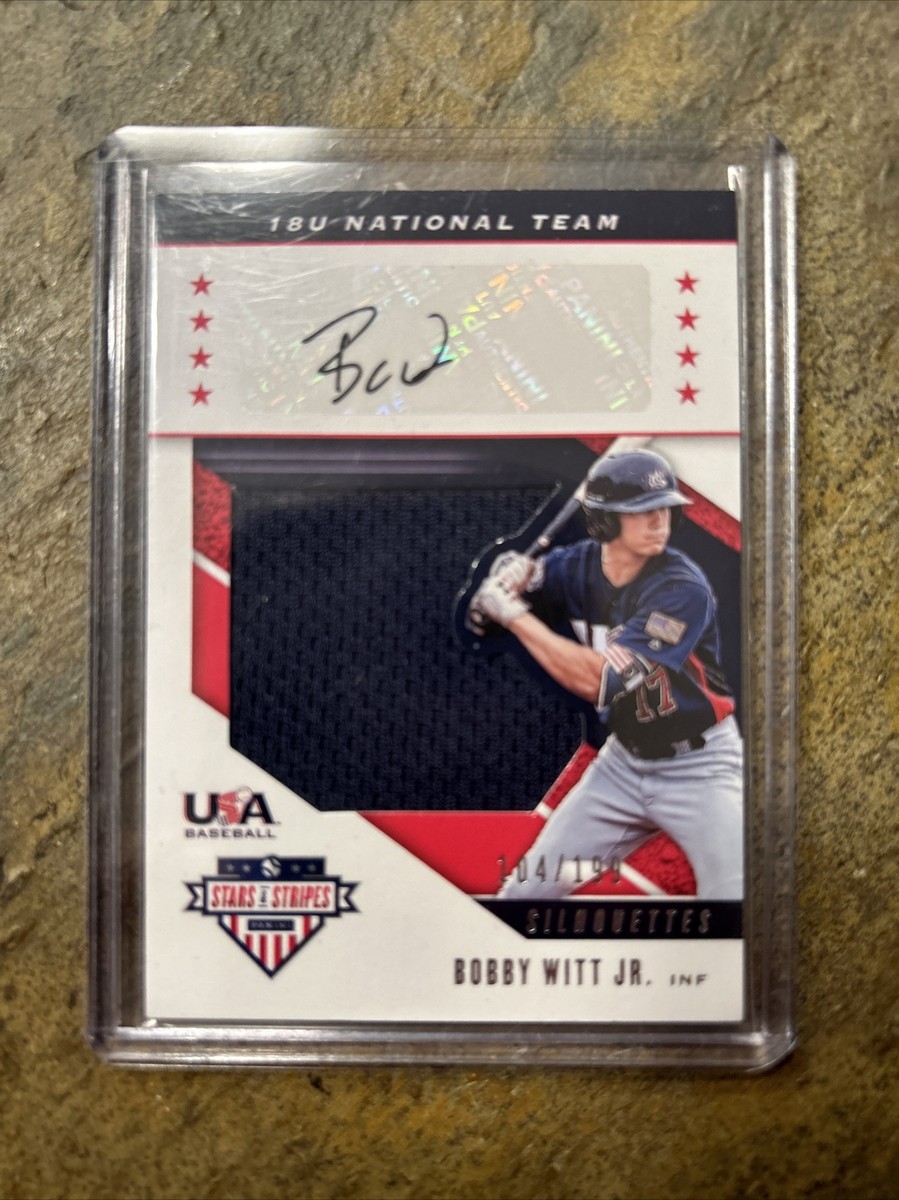 2019 Bobby Witt Jr. Panini Stars & Stripes Silhouettes Jersey Blck 