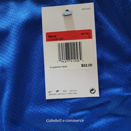 Men's Nike Dri-Fit Basketball V Neck Polyester Jersey Pindot Mesh Tank Top Large - Picture 5 of 5