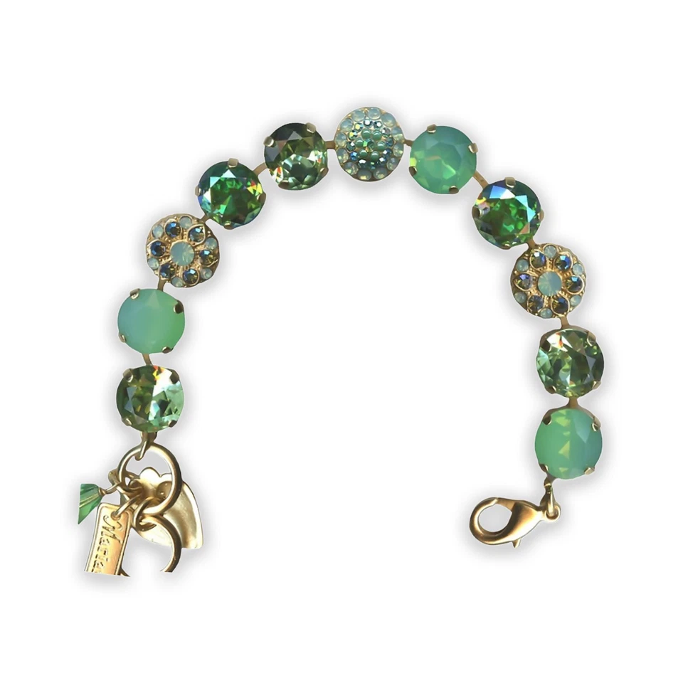 Bracelet By Mariana Woman Adorable Pacific Opal and Peridot Swarovski Crystals - Image 2 of 4