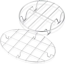 2 Pieces Small Roasting Rack Set, 9.8 x 6.7 Inch Oval Cooling Rack, 6 Inch... 