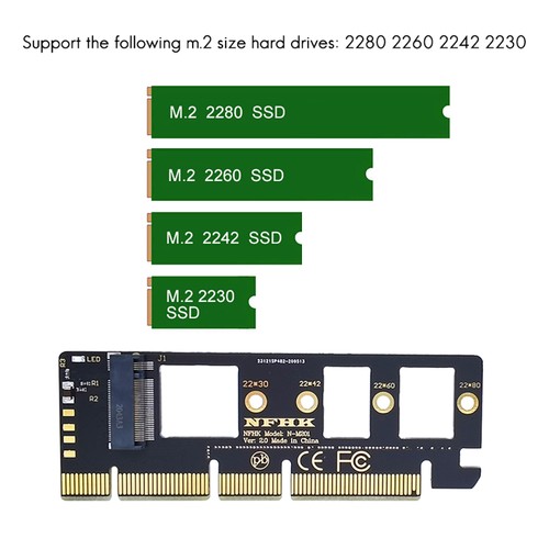 Erweiterungs Karte M.2 NVME SSD zu PCIE 3.0 X16 / X8 / X4 Desktop SSD Adapt2085 - Bild 5 von 7