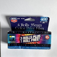 Lot of 4 Rolls Rite Aid 35mm Film ISO 400 24 Exposures 96 Total   exp12/2004