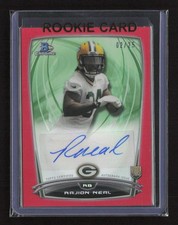 2014 Bowman Chrome Rookie Autographs Red Refractors #/25 Rajion Neal RC