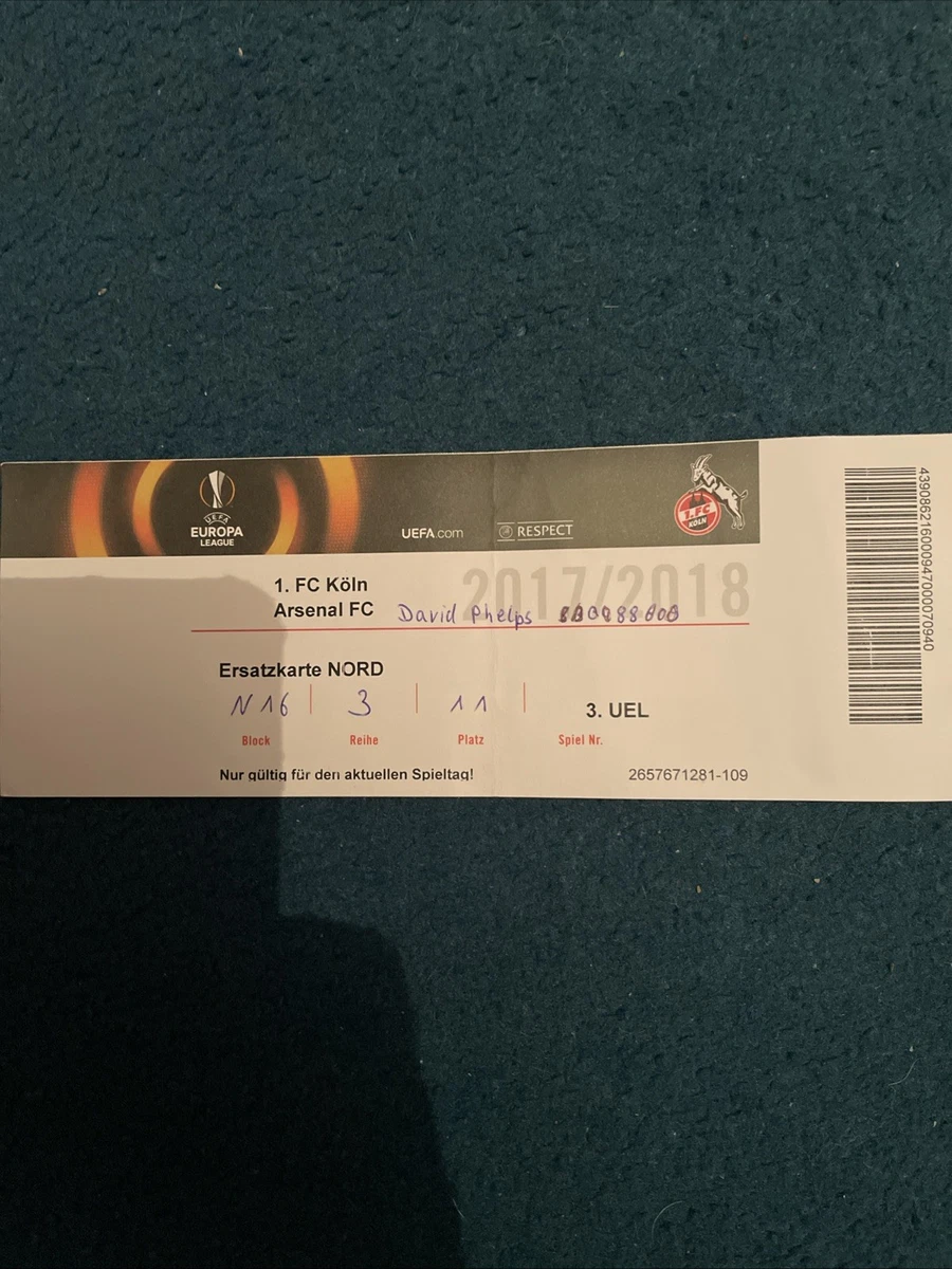 RARE ORIGINAL FOOTBALL PLACE TICKET PSG / Arsenal Le