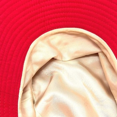 HERMES bucket hat Canvas Red Bucket Type Stamped 57 | eBay