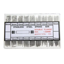 360pcs 8-25mm Stainless Steel Watch Spring Bars Strap Link Pins Assortment Kit
