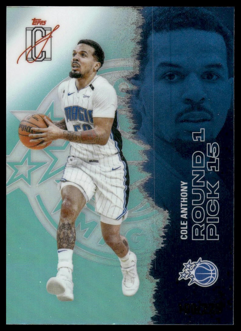 2025-26 Topps Signature Class #32 Cole Anthony SN Teal #/225 Orlando Magic NM+