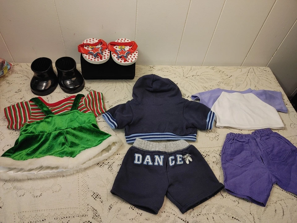 Build A Bear Lote de Ropa Zapatos Accesorios 40 Piezas + Artículos de Bonificación!!! Foto 3 de 4