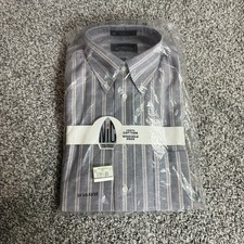 Arrow Wrinkle Free Pinstripe M 15 1/2 32/33 Long Sleeve Button Up Chest Pocket