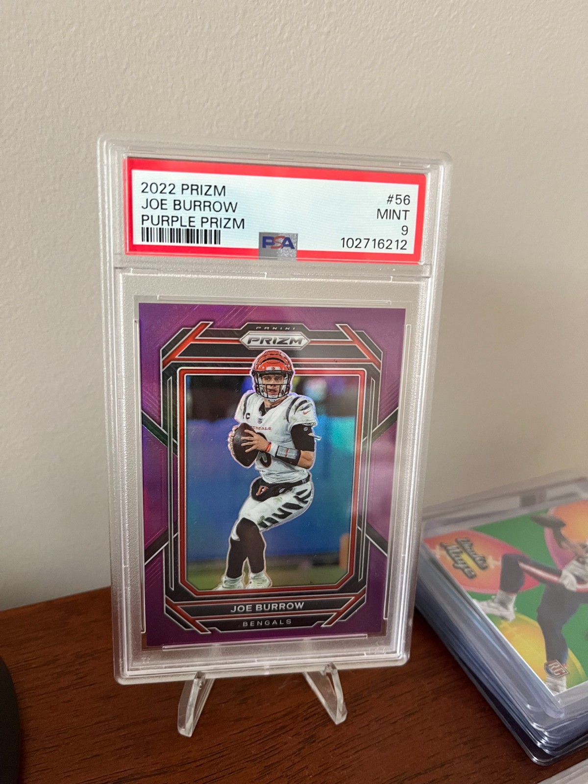 JOE BURROW NUMBERED PRIZM - 2022 Panini Prizm #56 Purple Prizm 42/125