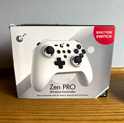 Zen Pro Wireless Gaming Controller Built For Switch iOS-PC Android Xbox - White