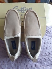 Cotton Traders Unisex Suede Shoes  Camel/beige Colour Size 8